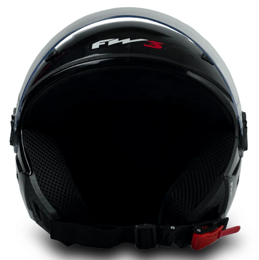 Capacete Moto Aberto X Open Classico Viseira Cristal Preto Inmetro Tamanho 60 - FW3