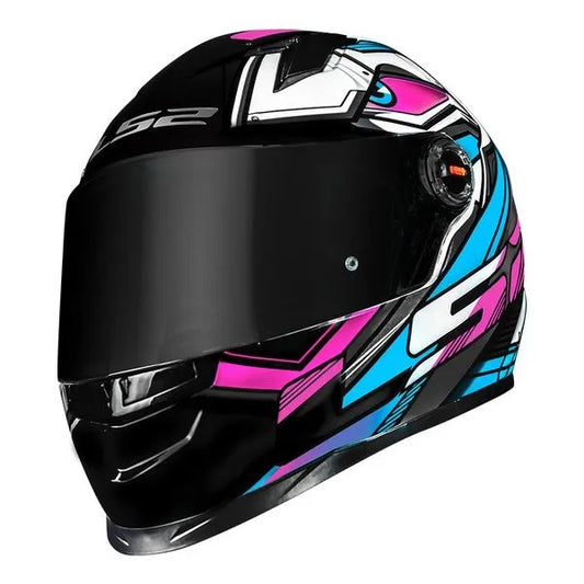 CAPACETE LS2 CLASSIC XDRON CYAN ROSA