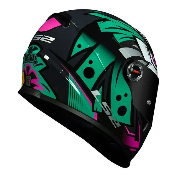 CAPACETE LS2 CLASSIC FF358 TRIBAL VERDE