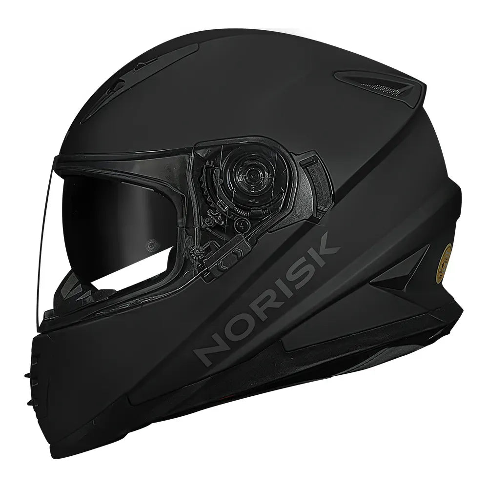 Capacete Norisk FF302 Monocolor Preto Fosco C/Óculos
