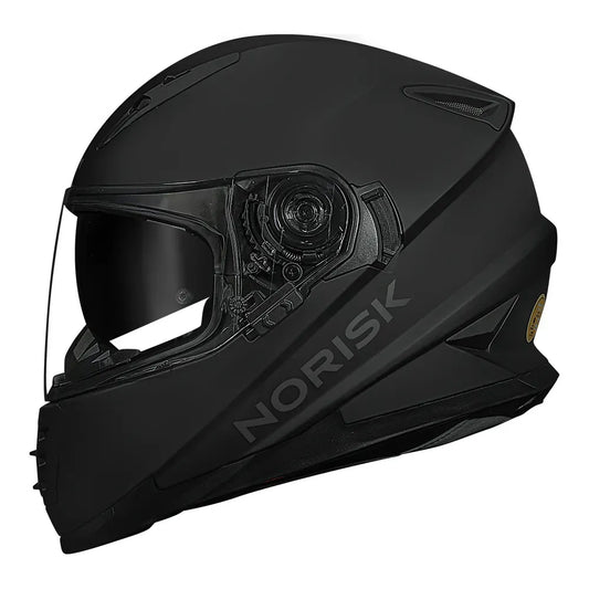 Capacete Norisk FF302 Monocolor Preto Fosco C/Óculos