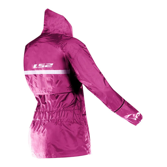 CAPA DE CHUVA LS2 FEMININA NAC FLUXUS EVO ROSA