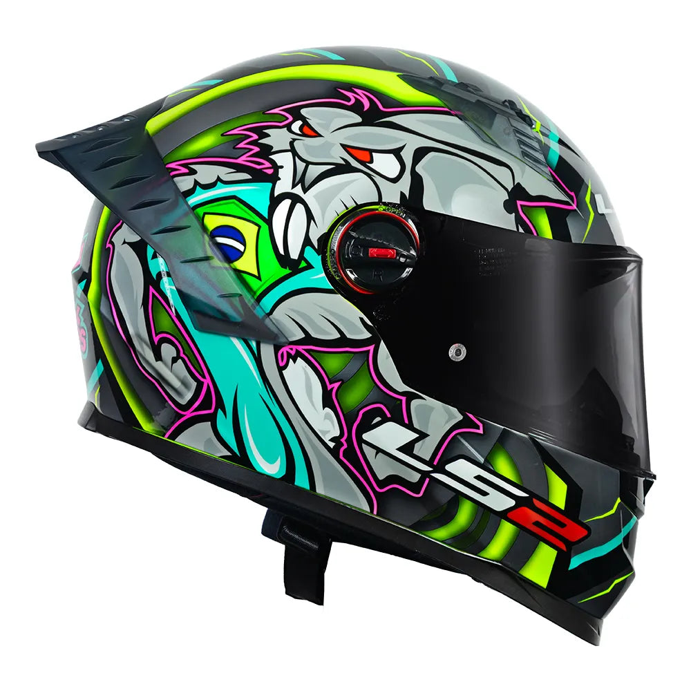 CAPACETE LS2 CLASSIC PRO ALEX BARROS TITANIUM