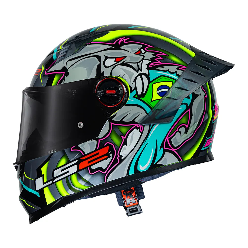 CAPACETE LS2 CLASSIC PRO ALEX BARROS TITANIUM