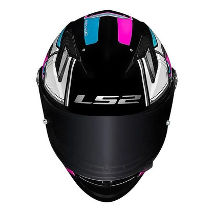 CAPACETE LS2 CLASSIC XDRON CYAN ROSA