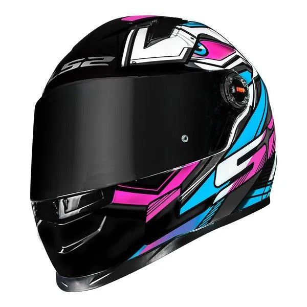 CAPACETE LS2 CLASSIC XDRON CYAN ROSA
