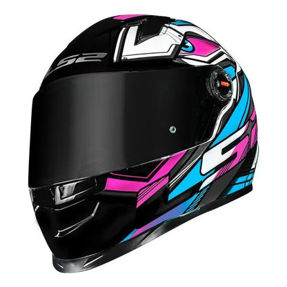 CAPACETE LS2 CLASSIC XDRON CYAN ROSA