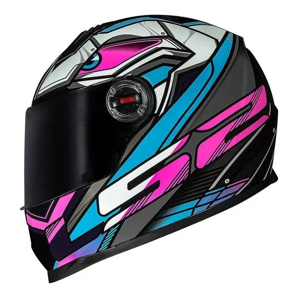 CAPACETE LS2 CLASSIC XDRON CYAN ROSA