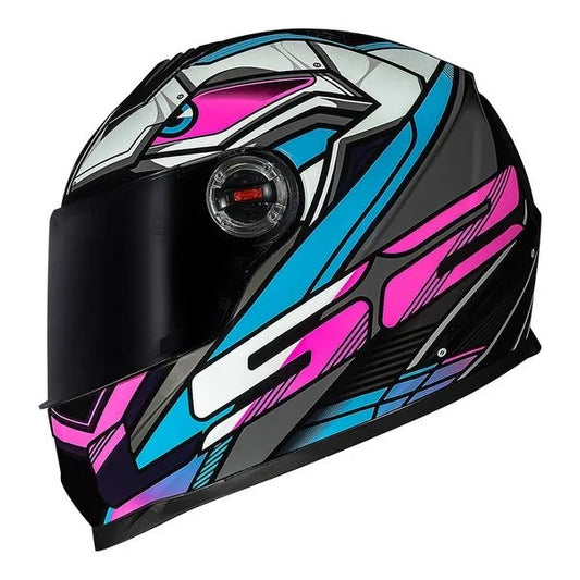 CAPACETE LS2 CLASSIC XDRON CYAN ROSA