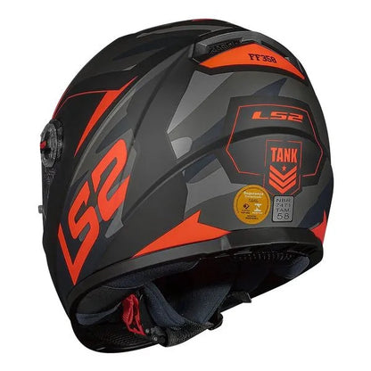 CAPACETE LS2 CLASSIC TANK LARANJA