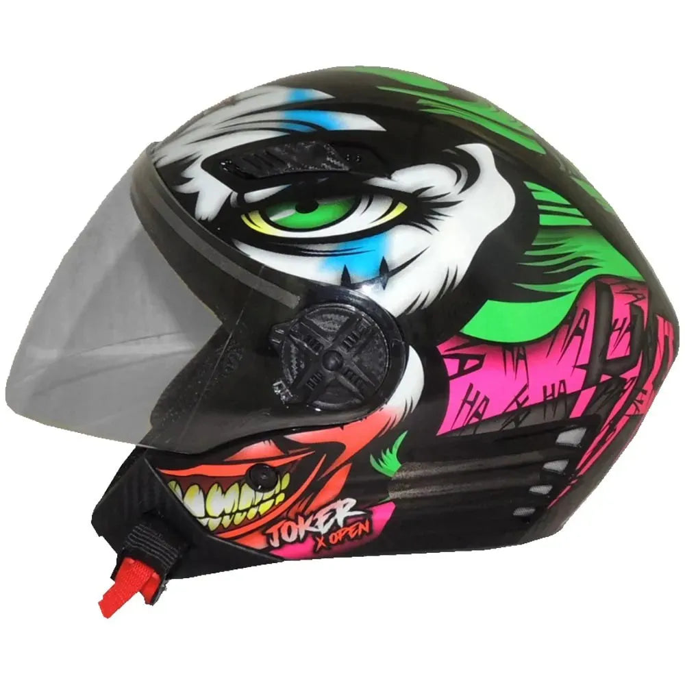 Capacete FW3 X Open Joker Preto Aberto
