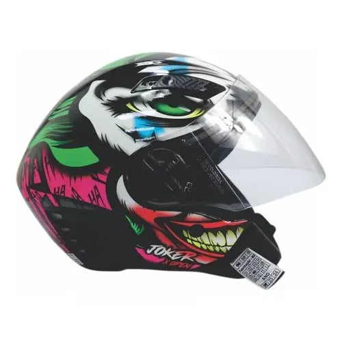 Capacete FW3 X Open Joker Preto Aberto