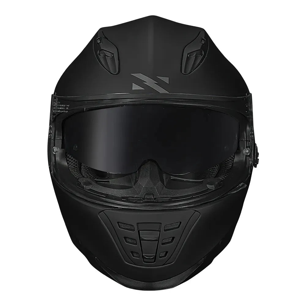 Capacete Norisk FF302 Monocolor Preto Fosco C/Óculos