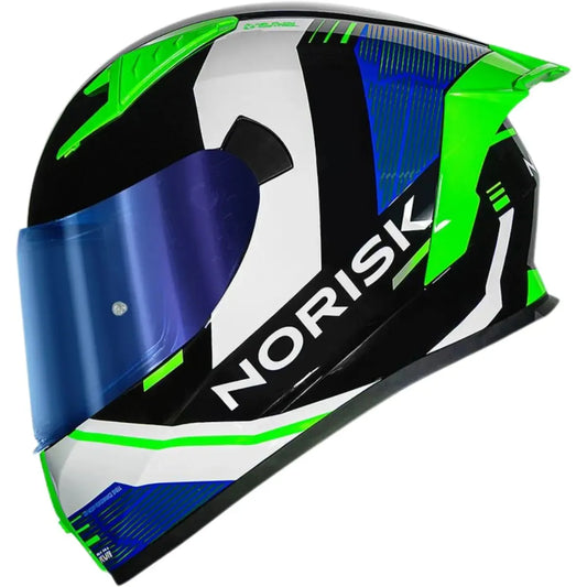 Capacete Norisk Flow Run Branco Preto Verde