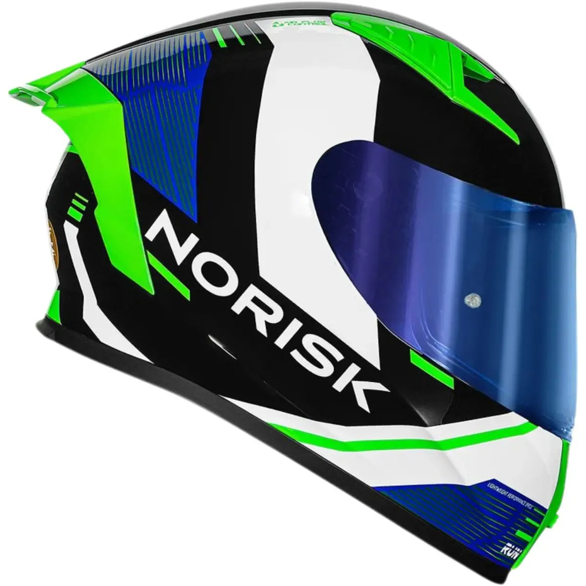Capacete Norisk Flow Run Branco Preto Verde