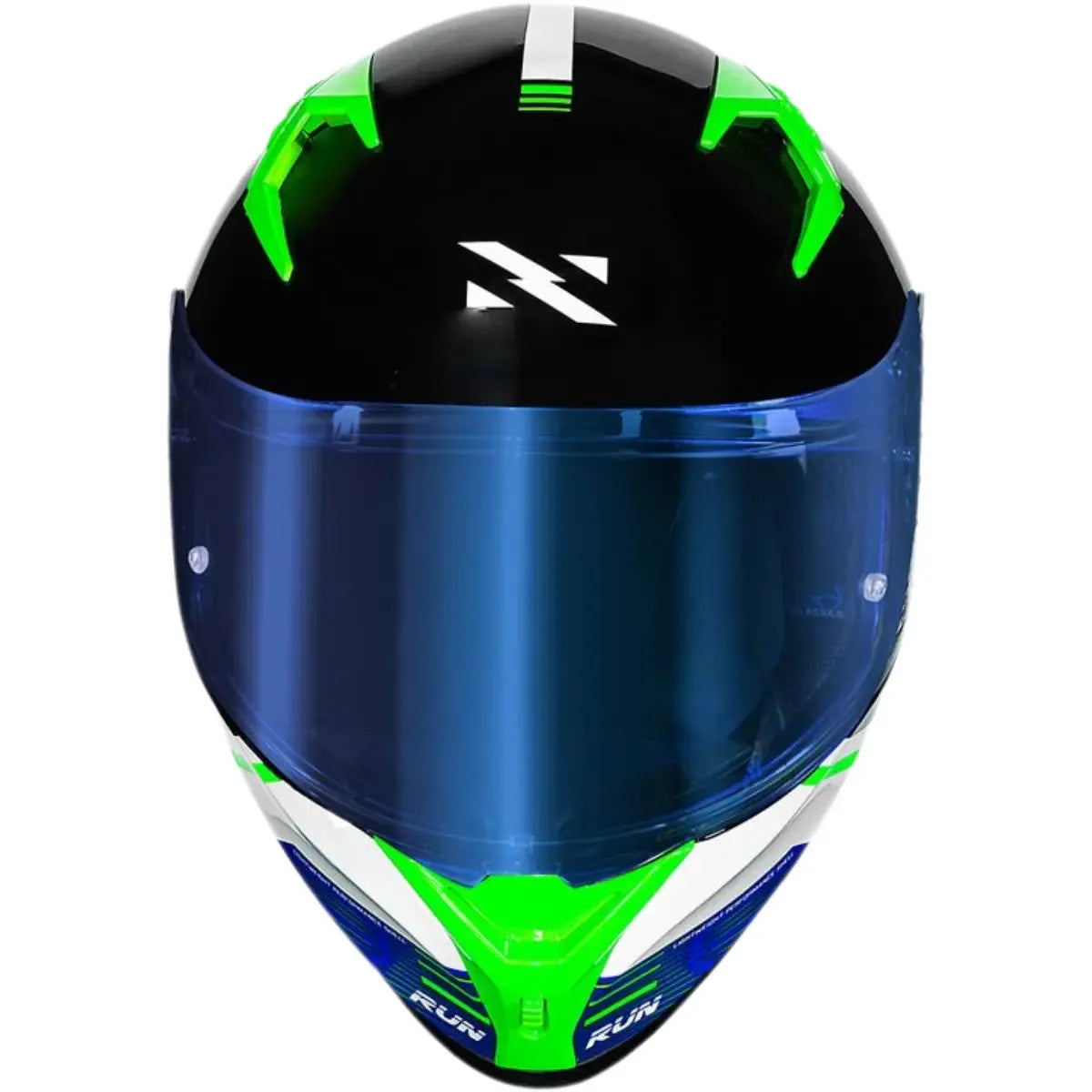 Capacete Norisk Flow Run Branco Preto Verde