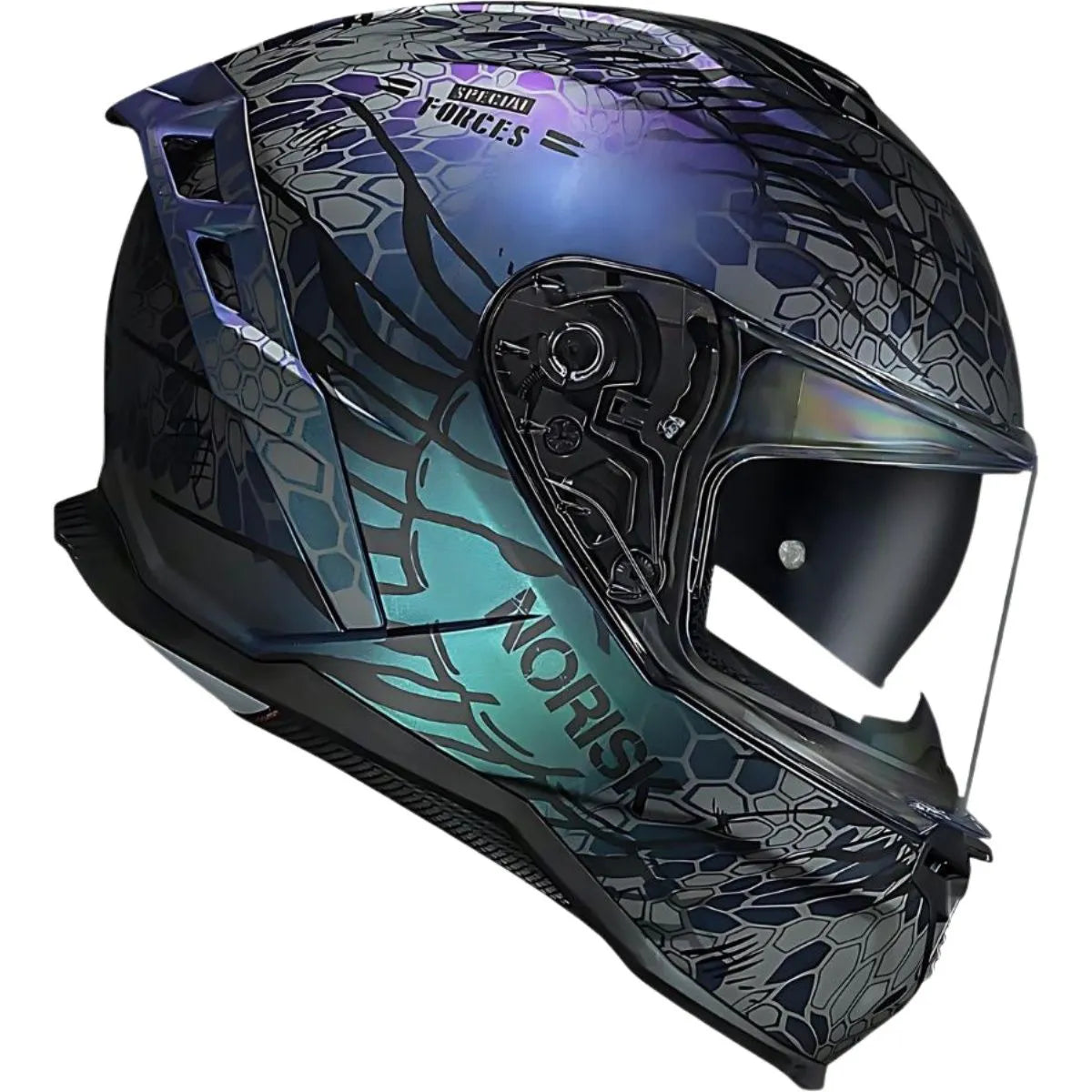 Capacete Norisk Strada 2 Cobra Roxo C/Óculos Solar